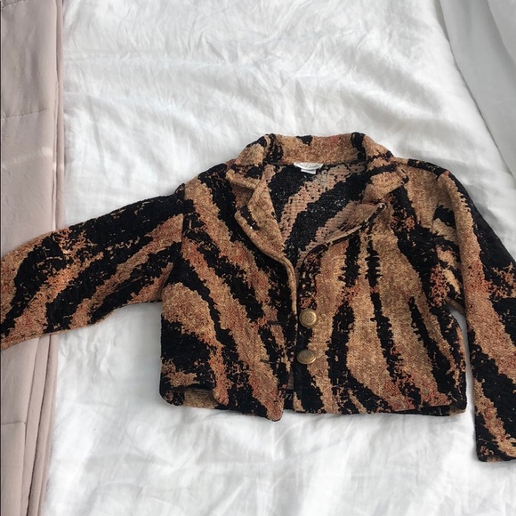 Paco Soler Jackets & Blazers - Paco Soler VINTAGE 80s animal tapestry jacket